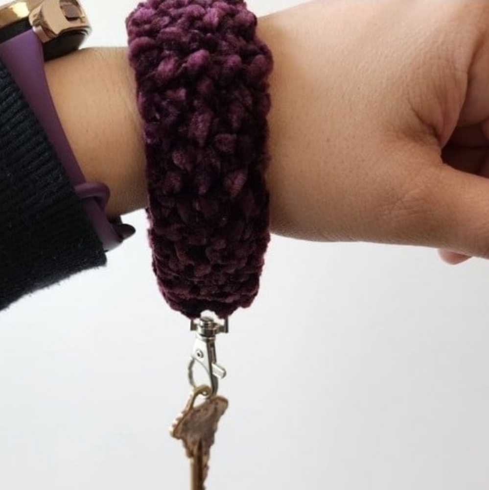 Velvet Crochet Keychain